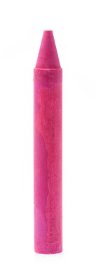 Pink Crayon Wax Pencil Isolated on White Background