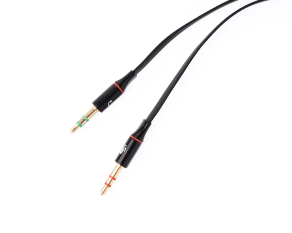 Conector Audio Trrs Estándar Para Dividir Micrófono Los Enchufes Los — Foto de Stock