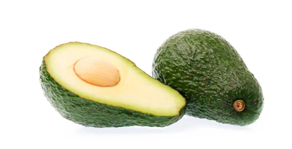 Gesneden Van Avocado Geïsoleerd Witte Achtergrond — Stockfoto