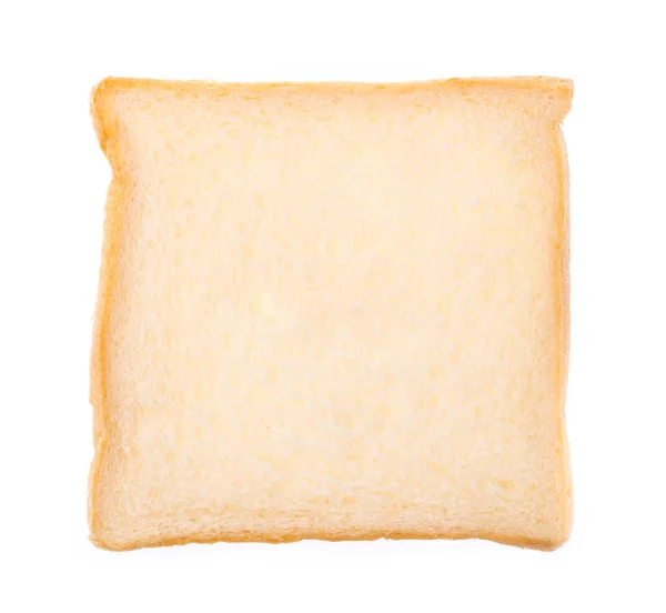 Krajíc Chleba Izolované Bílém Pozadí — Stock fotografie