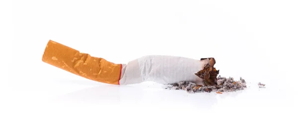 Cigarro Bunda Isolada Fundo Branco — Fotografia de Stock