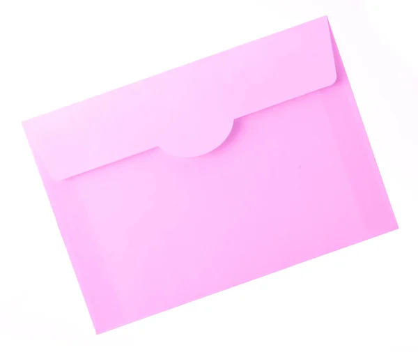 Paarse Envelop Geïsoleerd Witte Background — Stockfoto