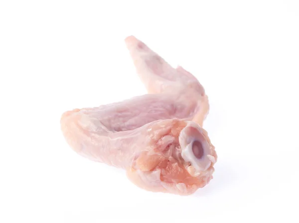 Raw Kyckling Vingar Kött Isolerad Vit Bakgrund — Stockfoto