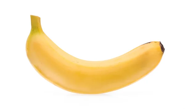 Banan Mogen Banan Isolerad Vit Bakgrund — Stockfoto