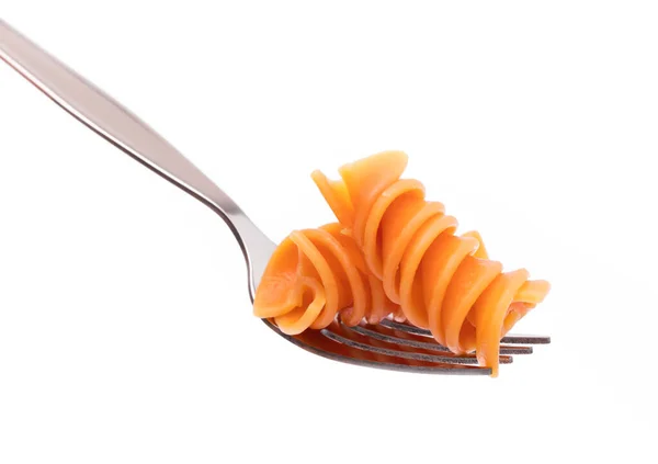 Fork Pasta Isolated White Background — Stock Photo, Image