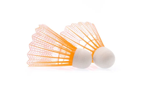 Badminton Colored Plastic Shuttlecocks Isolated White Background — Stock Photo, Image