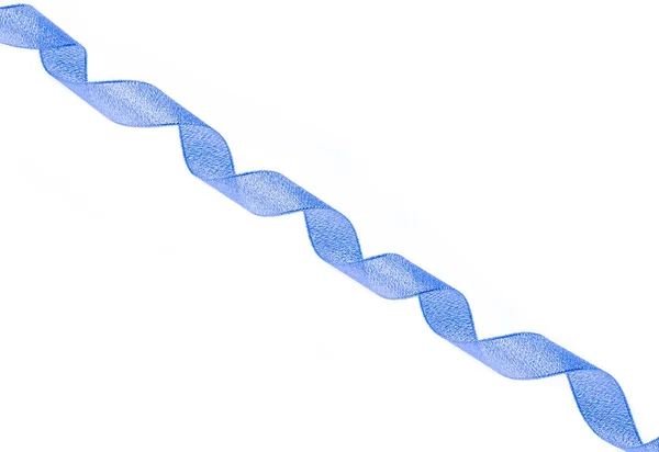 Синя Стрічка Ізольована Білому Тлі — стокове фото