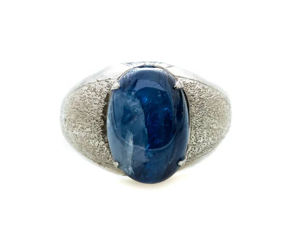 Sapphire Ring White Background — Stock Photo, Image