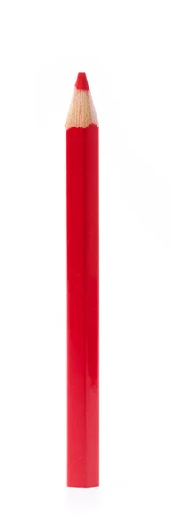 Czerwony Ołówek Izolowany Białym Tle — Zdjęcie stockowe