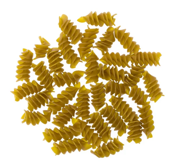 Groene Pasta Geïsoleerd Witte Achtergrond — Stockfoto