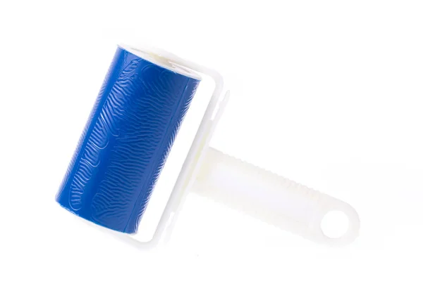 Műanyag Lap Görgő Tisztítására Kabátok Elszigetelt Fehér Alapon — Stock Fotó