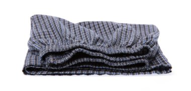 Beyaz arka plan üzerinde izole boxer şort (iç çamaşırı).