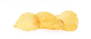 Patates cipsi beyaz arkaplanda izole