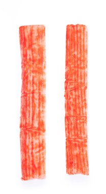 yengeç çubuğu beyaz arkaplanda izole edildi