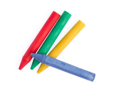 Beyaz Arkaplanda Renkli Boya Kalemi İzole Edildi