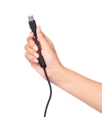 USB ve USB3.0 bağlantısı beyaz arkaplanda izole edildi