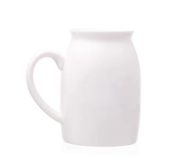 Taza Blanca Aislada Sobre Fondo Blanco —  Fotos de Stock