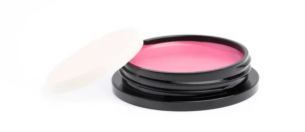 Cosmetische Roze Blos Geïsoleerd Witte Achtergrond — Stockfoto