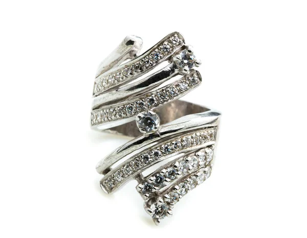Jewellery Ring White Background — Stock Photo, Image
