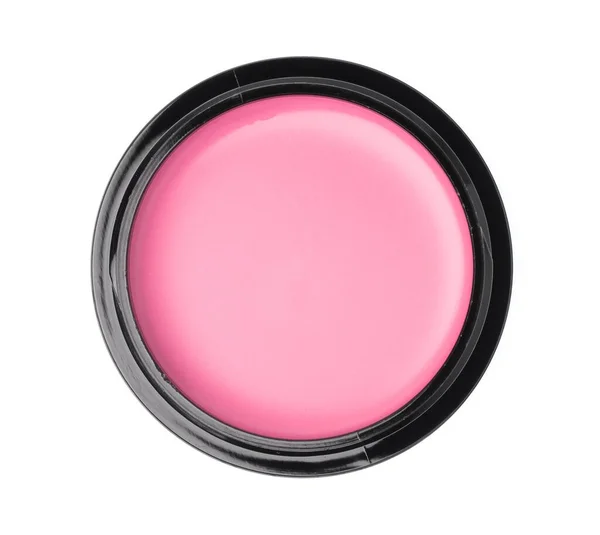 Косметический Розовый Румяна Изолированы Белом Фоне — стоковое фото