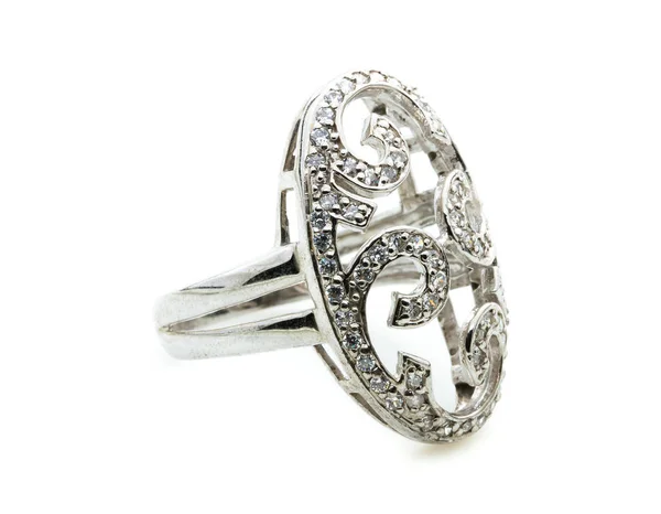 Jewellery Ring White Background — Stock Photo, Image