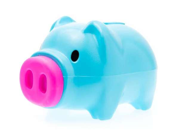 Banco Piggy Verde Fundo Branco Isolado — Fotografia de Stock