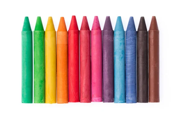 Олівець Crayon Wax Вирізняється Білому Фоні — стокове фото