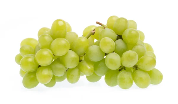 Bando Uvas Verdes Isoladas Sobre Fundo Branco — Fotografia de Stock