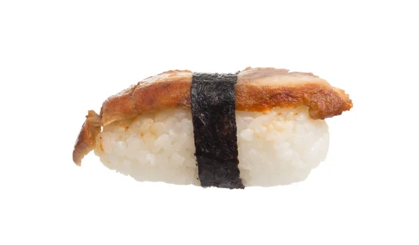 Rollos Sushi Japoneses Frescos Tradicionales Aislados Sobre Fondo Blanco — Foto de Stock