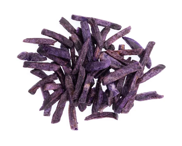 Stekt Taro Chips Taro Snacks Isolerad Vit Bakgrund — Stockfoto