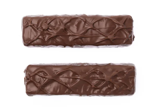 Kekse Schokolade Getaucht Isoliert Auf Weißem Hintergrund — Stockfoto