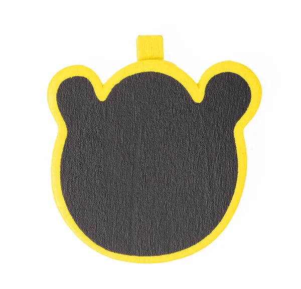 Wood Clip Shape Cute Animal Isolated White Background — 图库照片