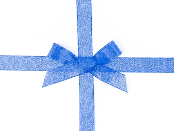 Blue Bow Isolated White Background — Stock Photo, Image