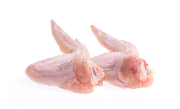 Rohe Chicken Wings Fleisch Isoliert Auf Weißem Hintergrund — Stockfoto