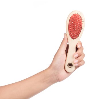 Beyaz arka planda izole edilmiş evcil hayvan bakımı için tarak..