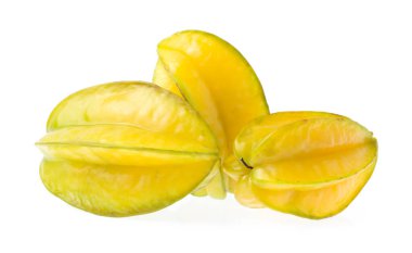 fresh carambola isolated on white background