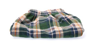 Beyaz arka plan üzerinde izole boxer şort (iç çamaşırı).