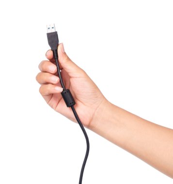 USB ve USB3.0 bağlantısı beyaz arkaplanda izole edildi