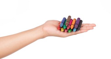 Beyaz arka planda izole edilmiş el yapımı boya kalemi