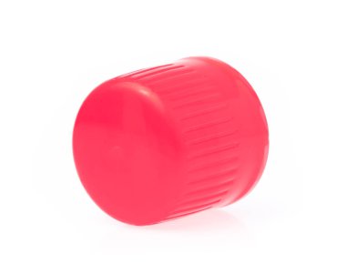 Plastik şişe kapakları beyaz arka planda izole edilmiş