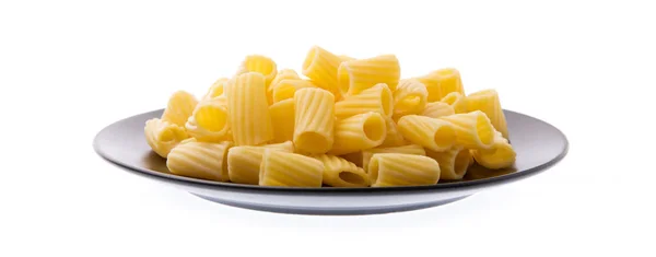 Zwarte Schotel Pasta Geïsoleerd Witte Achtergrond — Stockfoto