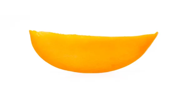 Fetta Mango Isolato Sfondo Bianco — Foto Stock
