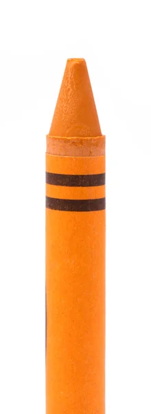 Orange Crayon Isolated White Background — Stock Photo, Image