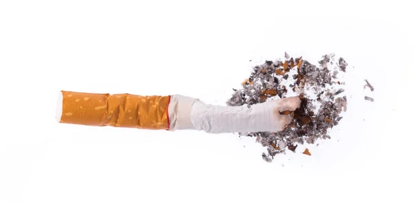 Cigarro Bunda Isolada Fundo Branco — Fotografia de Stock