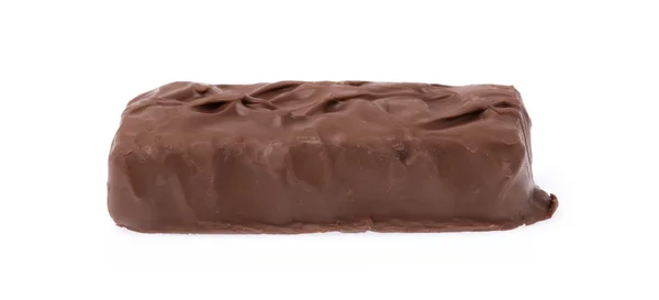 Schokolade Mit Mandeln Isoliert Auf Weißem Hintergrund — Stockfoto