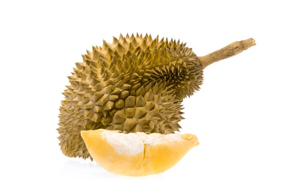 Durian Lub King Fruits Izolowane Białym Tle — Zdjęcie stockowe