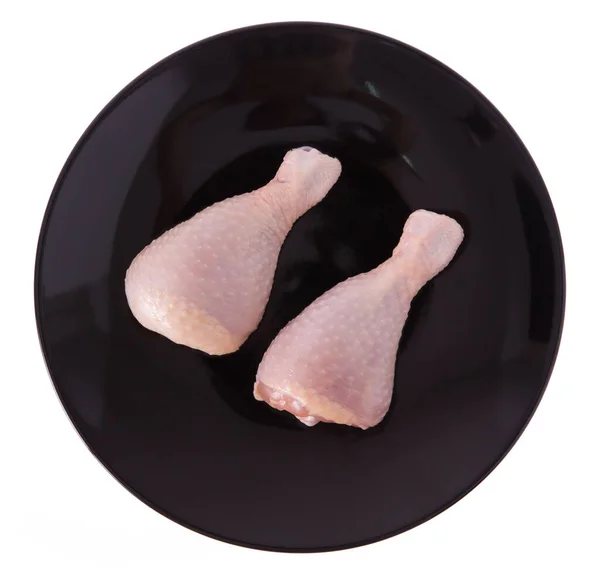 Beyaz Zemin Üzerinde Çiğ Tavuk Eti Izole Edilmiş — Stok fotoğraf