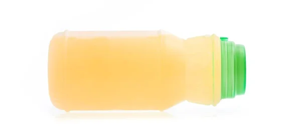 Apelsinjuice Flaska Isolerad Vit Bakgrund — Stockfoto