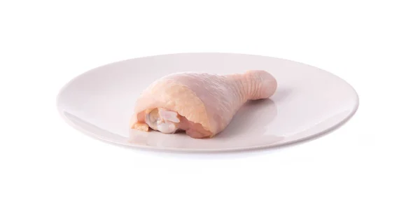 Raw Chicken Meat Dish Isolated White Background — Stock Photo, Image