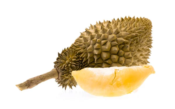 Durian Lub King Fruits Izolowane Białym Tle — Zdjęcie stockowe